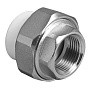 Муфта комбинированная ПП 20-3/4'' PN 25 разъёмная с внутренней резьбой белая VALFEX 