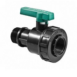 Кран шаровый ПЭ резьбовой ВР-НР 1'' PN 10 (252500765) со склада Проконсим в Челябинске