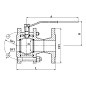 Кран стальной шаровой разборный BREEZE 11с41п, DN 50 PN 16, 180мм, полнопроходной, фланцевый с ручкой купить в Челябинске | "Проконсим"