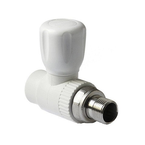 Кран шаровой для радиатора ПП 25-3/4'' PN 25 прямой с американкой белый Pro Aqua PA41010 купить в Челябинске | "Проконсим"