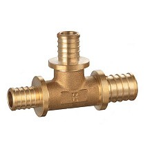 Тройники латунные для PEX-PEX труб DN 16-32 PN 16 переходные под надвижную гильзу PLP купить в Челябинске | "Проконсим"