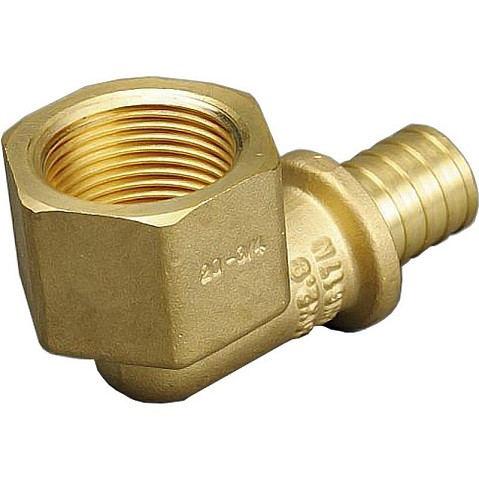 Угольник латунный для PEX труб 20-1/2'' PN 10 под надвижную гильзу с внутренней резьбой ONE PLUS купить в Челябинске | "Проконсим"