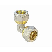 Угольники латунные для PEX труб DN 16-20 PN 10 обжимные никелированные Valfex VF.351.N купить в Челябинске | "Проконсим"