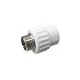Муфта комбинированная ПП 25-3/4'' PN 25 с наружной резьбой белая VALFEX Pro