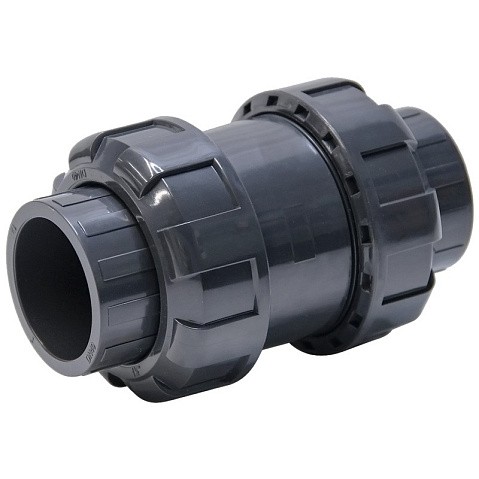 Клапан обратный пружинный НПВХ DN 63 уплотнение EPDM черный Aquaviva SHV063 купить в Челябинске | "Проконсим"