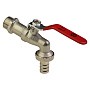 Краны водоразборные DN 15-20 PN 16 никелированные под шланг рычаг MVI (BV.633) купить в Челябинске | "Проконсим"