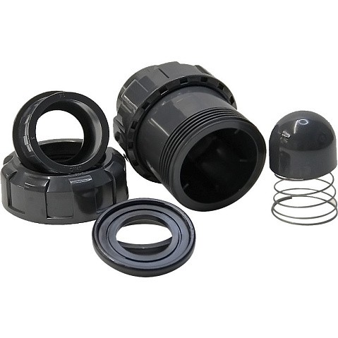 Клапан обратный пружинный НПВХ DN 50 уплотнение EPDM черный Aquaviva SHV050 купить в Челябинске | "Проконсим"