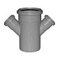 Крестовина ПП для канализации косая 45гр. DN 110-50-50 с уплотнительным кольцом купить в Челябинске | "Проконсим"