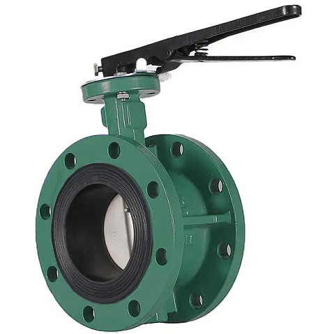 Затворы чугунные дисковые DN 50-150 PN 16 фланцевые с чугунным диском рычаг GALA Тип.2123-G купить в Челябинске | "Проконсим"