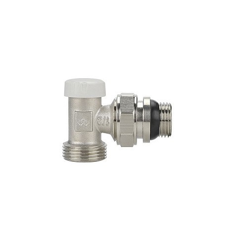 Клапан радиаторный VARMEGA VM10212 DN15x20 PN10 угловой настроечный G-1/2''х3/4'' еврокомус, с уплотнением штуцер купить в Челябинске | "Проконсим"