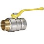 Кран латунный Temper серия 83 DN32 PN25 никелированный газовый рычаг м-шт ГОСТ Р 59553 купить в Челябинске | "Проконсим"