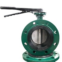 Затворы чугунные дисковые DN 50-150 PN 16 фланцевые с диском из нержавеющей стали рычаг GALA Тип.2123-G купить в Челябинске | "Проконсим"