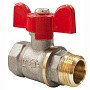Кран латунный шаровой Valfex Optima.218.NLB1 11Б27фт1М DN 20 PN 25 никелированный муфта-штуцер бабочка купить в Челябинске | "Проконсим"