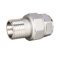 Американки латунные DN 15-50 PN 40 никелированные муфта-штуцер прямые LD Pride купить в Челябинске | "Проконсим"
