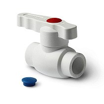 Краны шаровые ПП DN 20-40 PN 25 стандартный проход белые Pro Aqua купить в Челябинске | "Проконсим"