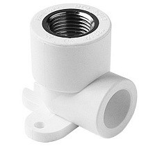 Угольник установочный ПП 20-1/2'' PN 25 с внутренней резьбой белый Pro Aqua PA28008P купить в Челябинске | "Проконсим"