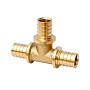 Тройник латунный для PEX-PEX труб 16-16-16 PN 16  под надвижную гильзу  MVI SF.440.04 купить в Челябинске | "Проконсим"