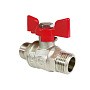 Кран латунный шаровой Valfex Premium.219.NB1 усиленный Н 11Б27фт1М DN 20 PN 40 никелированный штуцер-штуцер бабочка купить в Челябинске | "Проконсим"