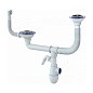 Сифон для двойной мойки Unicorn Y710V, без отвода, 3 1/2'' х40 с отводом для стиральной машины, круглый перелив купить в Челябинске | "Проконсим"