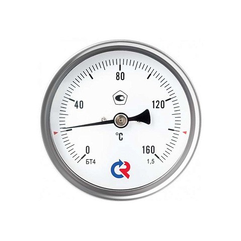 Термометр биметаллический 80мм, Тип - БТ-41.211, осевой 0-160гр. G1/2'' L 100мм. Класс точности 1,5. купить в Челябинске | "Проконсим"