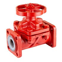 Клапаны запорные 15ч75п2 DN 15-32 PN 10  футерованный фторопластом до 110гр. купить в Челябинске | "Проконсим"