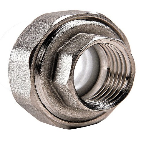 Муфта ПП разьемная 20-1/2'' PN 25 раструбная белая РВК купить в Челябинске | "Проконсим"