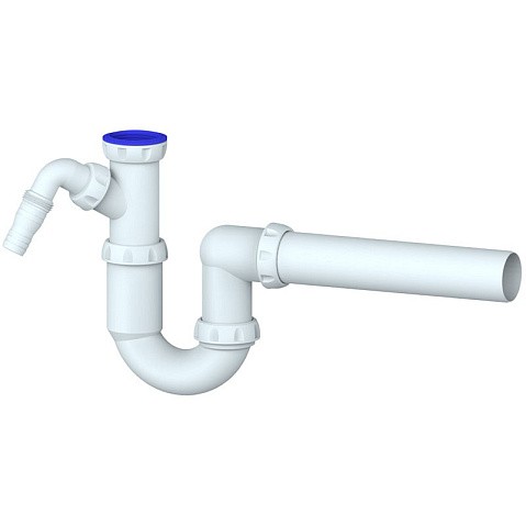 Сифон для умывальника Unicorn Y510V, 40х40 прямой отвод, 1 1/2'' х40 преходник 40х32 купить в Челябинске | "Проконсим"