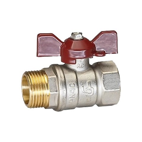 Кран латунный шаровой Temper 88.В-Н.1.Б DN 25 PN 40 бабочка муфта-штуцер купить в Челябинске | "Проконсим"