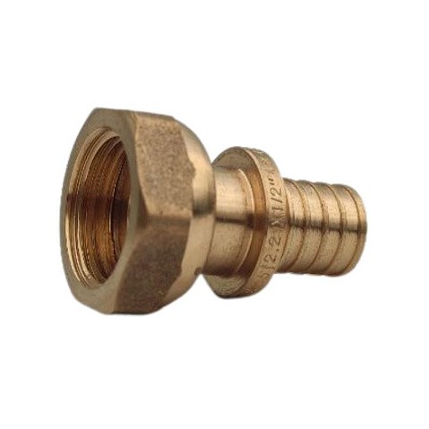 Муфта латунная для PEX труб  25-3/4''  PN 16  под надвижную гильзу с накидной гайкой  РосТурПласт купить в Челябинске | "Проконсим"