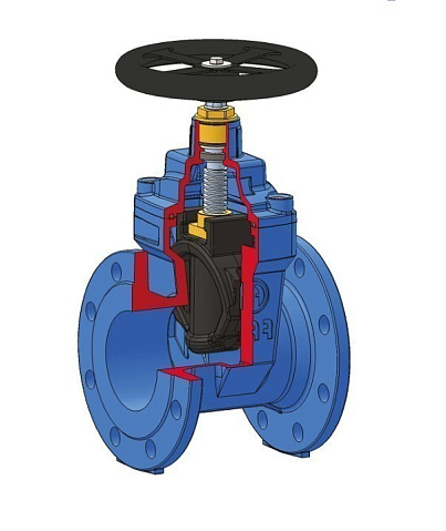 Задвижка чугунная DN 250 PN 10 с обрезиненным клином EPDM до 80гр. FAF 6010250 купить в Челябинске | "Проконсим" (920160022)