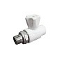 Кран шаровой для радиатора ПП 20-1/2'' PN 25 прямой с американкой белый VALFEX  купить в Челябинске | "Проконсим"