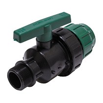 Кран шаровый ПЭ PN 10 компрессионные комбинированный обжимное-щтуцер купить в Челябинске | "Проконсим"