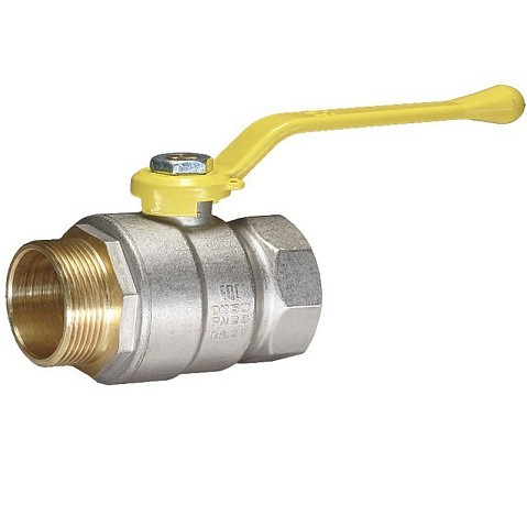 Кран латунный Temper серия 83 DN50 PN25 никелированный газовый рычаг м-шт ГОСТ Р 59553 купить в Челябинске | "Проконсим"