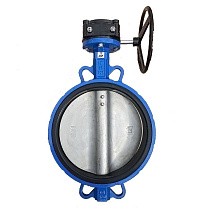 Затворы поворотные дисковые DN 200-300 PN 16(10) межфланцевые диск из нержавеющей стали с редуктором купить в Челябинске | "Проконсим"