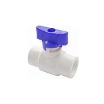 Краны шаровые ПП DN 20-25 PN 25 полупроходные белые с синей ручкой Valfex купить в Челябинске | "Проконсим"