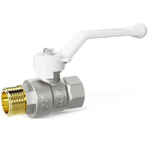 Краны латунные шаровые DN 15-50 PN 25-40 никелированные рычаг белый муфта-штуцер LD Pride 47.303 купить в Челябинске | "Проконсим" Краны латунные шаровые DN 15-50 PN 25-40 никелированные рычаг белый муфта-штуцер LD Pride 47.303 купить в Челябинске | "Проконсим"