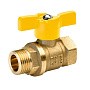 Кран латунный шаровой газовый 11Б27п DN20 PN40 бабочка муфта-штуцер БАЗ Standart купить в Челябинске | "Проконсим"