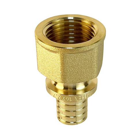 Муфта латунная для PEX труб 16-3/4'' PN 16 S-2,2мм переходная под надвижную гильзу Valfex VF.402.AF купить в Челябинске | "Проконсим"