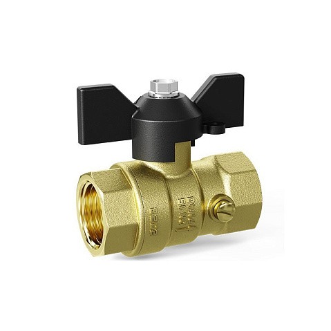 Кран латунный шаровой DN 15 PN 16 под манометр G1/2''-М20х1,5'' муфта-муфта бабочка LD Pride 44.340.15.20 купить в Челябинске | "Проконсим"