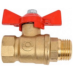  Латунный шаровой кран Ду32 Ру40 Valfex VF.218.LB1.114.DP 11Б27фт1М ВР-НР, проход , бабочка. (111201516) со склада Проконсим в Челябинске