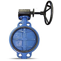 Затворы поворотные дисковые DN 350-600 PN 16 межфланцевые с чугунным диском с редуктором FAF купить в Челябинске | "Проконсим"