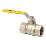 Кран латунный шаровой газовый MVI BV.811 DN 40 PN 25 никелированный полнопроходной муфта-муфта рычаг купить в Челябинске | "Проконсим"
