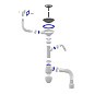 Сифон для мойки Unicorn В435V, 40х50 гибкий отвод, 3 1/2'' х40 с отводом для стиральной машины, прямоугольный перелив купить в Челябинске | "Проконсим"
