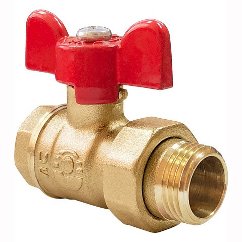 Кран латунный шаровой Valfex Optima.227.L0B1 11Б27фт1М DN 20 PN 25 американка бабочка купить в Челябинске | "Проконсим"