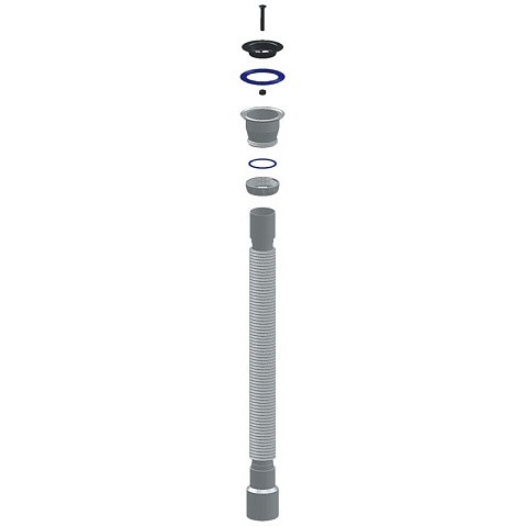 Сифон гофрированный Unicorn D230, 40х50 гибкий отвод, 1 1/2'' х40 чашка из нержавеющей стали, 1200мм купить в Челябинске | "Проконсим"