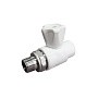 Кран шаровой для радиатора ПП 20-1/2'' PN 25 прямой с американкой белый VALFEX  купить в Челябинске | "Проконсим"