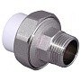 Муфта комбинированная ПП 20-1/2'' PN 25 разъёмная с наружной резьбой белая VALFEX  купить в Челябинске | "Проконсим"