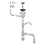 Сифон для мойки Unicorn В427, 40х50 гибкий отвод, 3 1/2'' х40 с отводом для стиральной машины, круглый и прямоугольный перелив купить в Челябинске | "Проконсим"