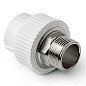 Муфта комбинированная ПП 40-1 1/4'' PN 25 под ключ с наружной резьбой белая Pro Aqua PA23520P купить в Челябинске | "Проконсим"
