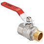 Кран латунный шаровой MVI BV.512 DN 32 PN 40 никелированный полнопроходной муфта-штуцер рычаг купить в Челябинске | "Проконсим"